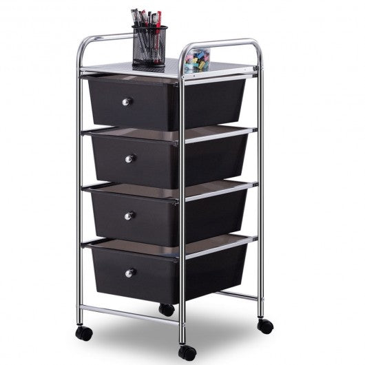 4 Drawers Metal Rolling Storage Cart