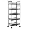 5 Tier Mesh Rolling File Utility Cart Storage Basket