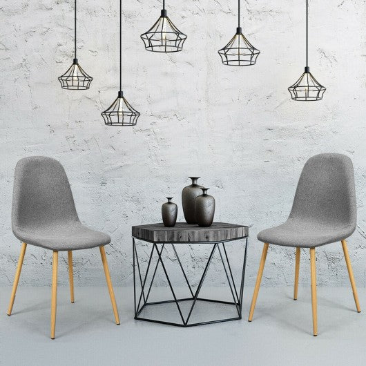 Set of 2 Gray Accent Dining Chairs