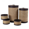 5 pcs Round Storage Basket Seaweed Hamper Laundry Basket