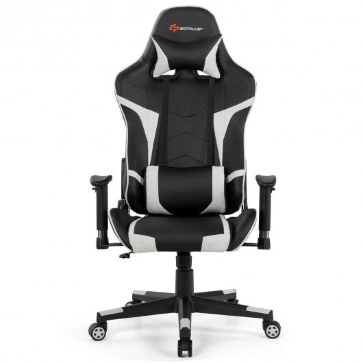 Reclining Swivel Massage Gaming Chair with Lumbar Support