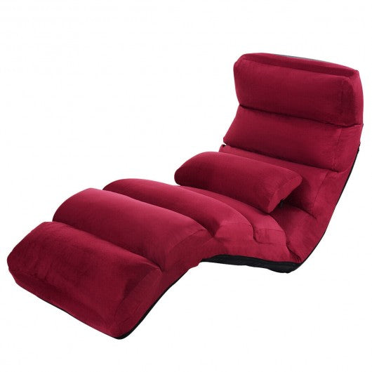 Stylish  Folding Lazy Sofa Chair with Pillow