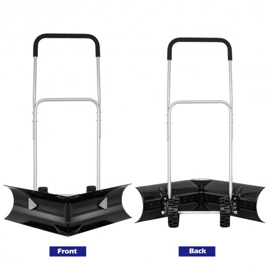 Dual Rolling Snow Pusher w/ 6