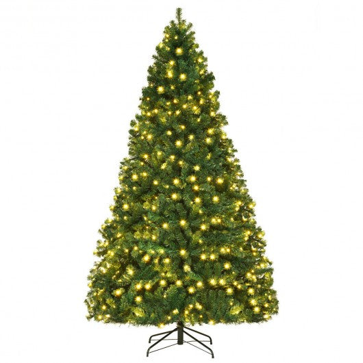 8' PVC Artificial Christmas Tree with LED Lights-8'