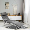 Outdoor Lightweight Folding Chaise Lounge Chair-Gray