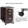 Folding Computer Laptop Desk Wheeled Home Office Furniture