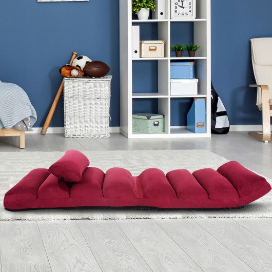 Stylish  Folding Lazy Sofa Chair with Pillow