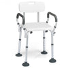 Shower Chair Spa Bathtub with Removable Armrests & Back