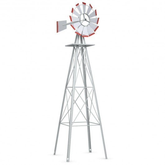 8Ft Tall Windmill Ornamental Wind Wheel