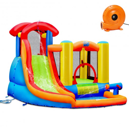 Kid Inflatable Bounce House Water Slide Castle with Blower
