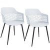 Set of 2 Modern Hollow Back Dining Chair