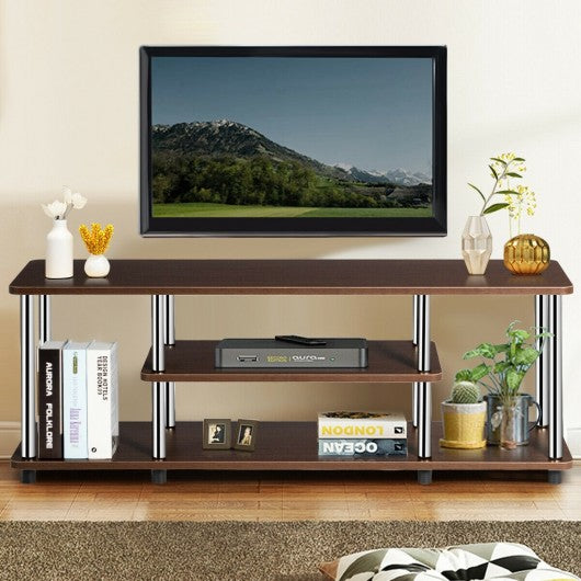 3-Tier 110 lbs Stainless Steel Listed TV Stand