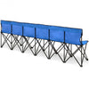 Portable Folding 6 Seats Chair Sideline Sports Bench