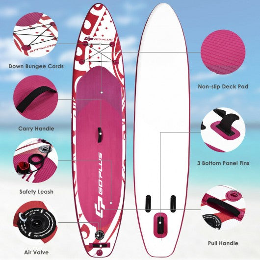10.6' Inflatable Adjustable Paddle Board with Carry Bag