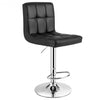 Adjustable Swivel Bar Stool with PU Leather-Black