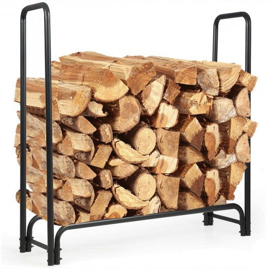 4 Feet Outdoor Steel Firewood Log Rack