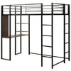 Twin Size Space-Saving Metal Loft Bunk Bed