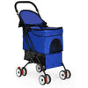 Pet Foldable Cage Stroller For Cat And Dog