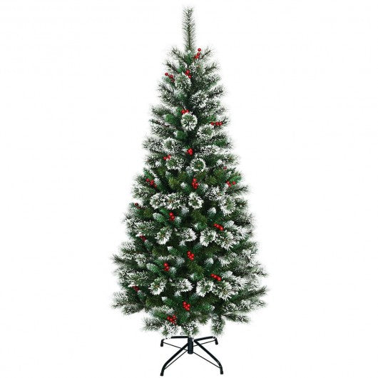 6 ft Snow Flocked Artificial Christmas Hinged Tree