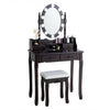 Makeup Dressing Table with Lighted Mirror and Touch Switch