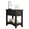 Contemporary Chair Side End Table Compact Table with Drawer Nightstand