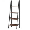 4 Tier Bookcase Metal Frame Bookshelf Storage Plant Stand