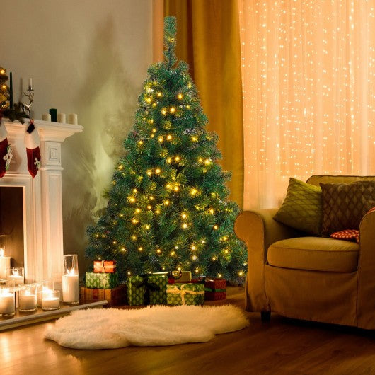 4.5ft PVC Pre-lit Artificial Hinged Christmas Tree