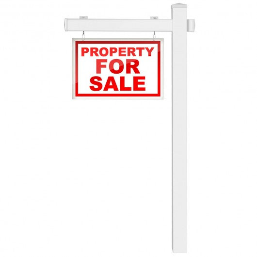 6' Vinyl UPVC Real Estate Sign Post Realtor Yard Sign Post