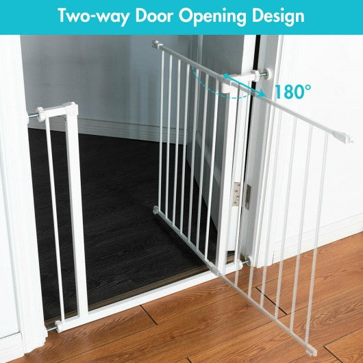 Child Pets Safety Gate Door Metal Easy Locking System