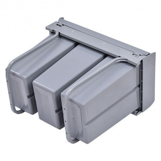 8 gal 3 Compartment Pull Out Recycling Waste Bin