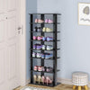 7-Tier Dual Shoe Rack Free Standing Shelves Storage Shelves Concise