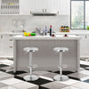 Brushed Stainless Steel Bar Stool Adjustable Height Round Top