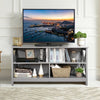 Wooden TV Stand Entertainment Media Center -Gray