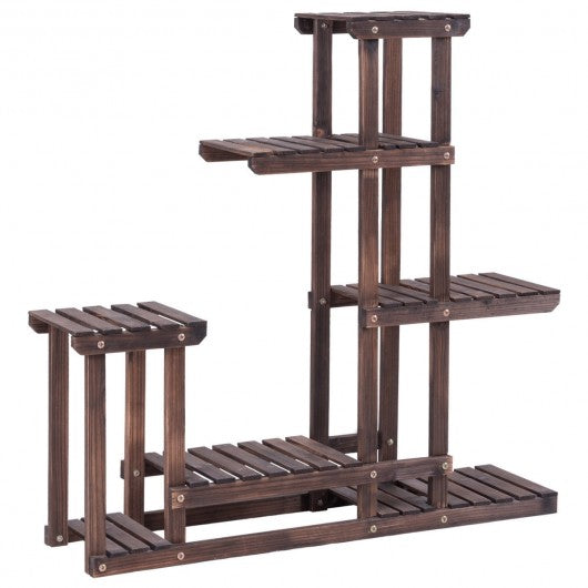 6-Tier Wooden Plant Pot Stand Rack