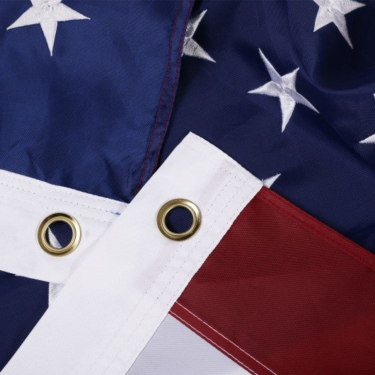 3' x 5' US American Embroidered Flag