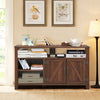 Entertainment TV Stand with Storage Cabinet & Shelf-Walnut