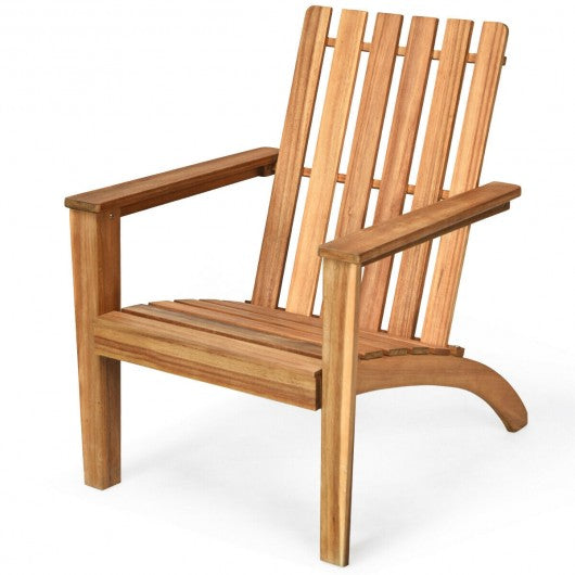 Outdoor Durable Patio Acacia Wood Adirondack Lounge Armchair