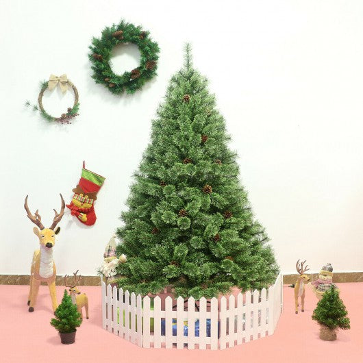 6 ft Pre-Lit PVC Artificial Carolina Pine Tree with LED Lights