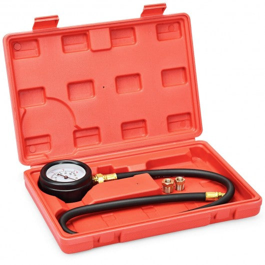 Oil Pressure Tester Gauge Engine Diagnostic Test with Adapters and Case