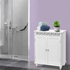 White Wooden 2-Door Storage Cabinet Cupboard