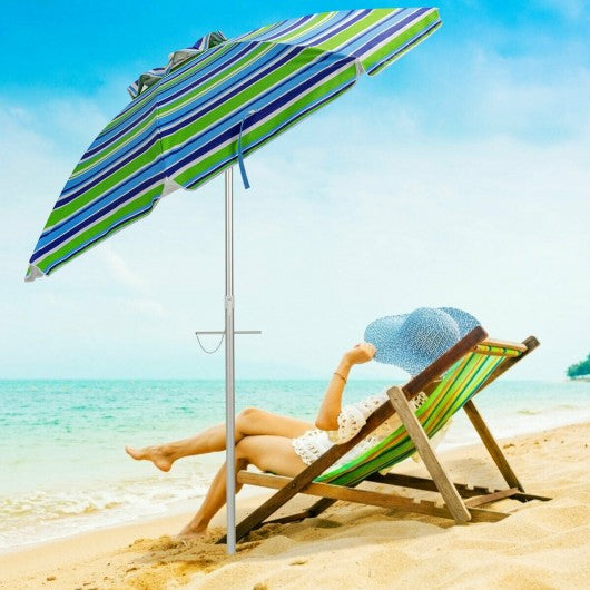 6.5FT Sun Shade Patio Beach Umbrella with Carry Bag