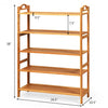 5-Tier Bamboo FreeStanding Shoe Rack-Natural