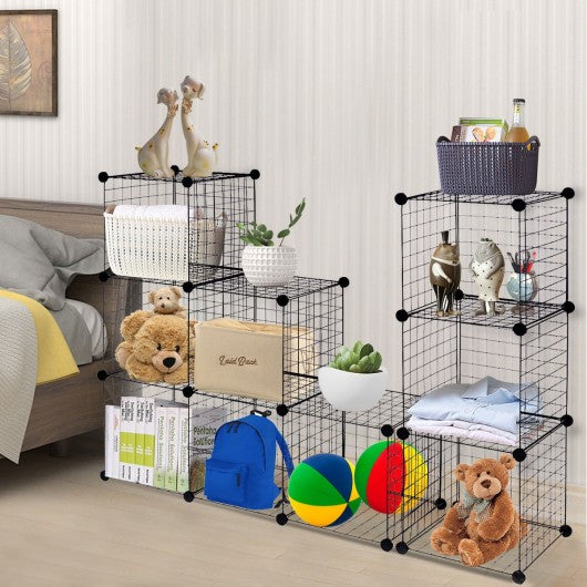 DIY 12 Cube Grid Wire Cube Shelves