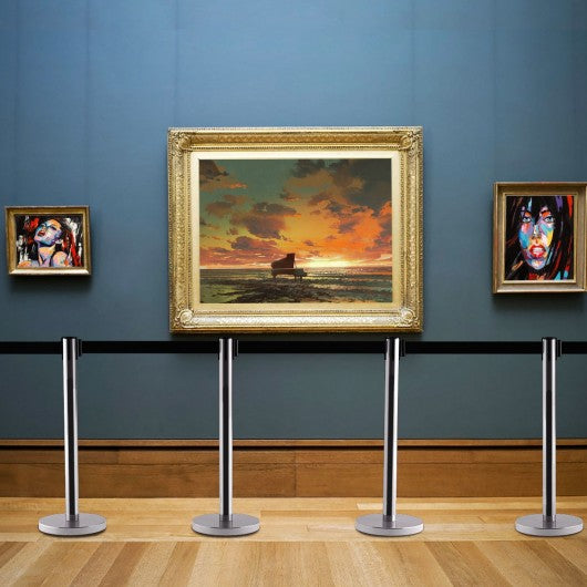 6Pcs Crowd Control Barrier Retractable Queue Pole