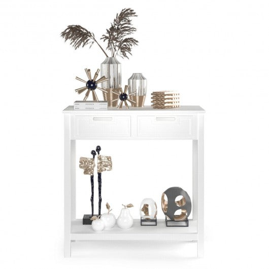 2 Drawers Accent Console Entryway Storage Shelf