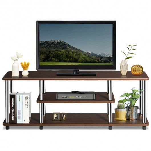 3-Tier 110lbs Stainless Steel Listed Universal TV Stand