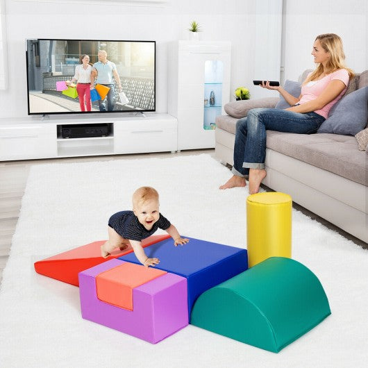 6 Piece Climb Crawl Play Set Indoor Kids  Toddler