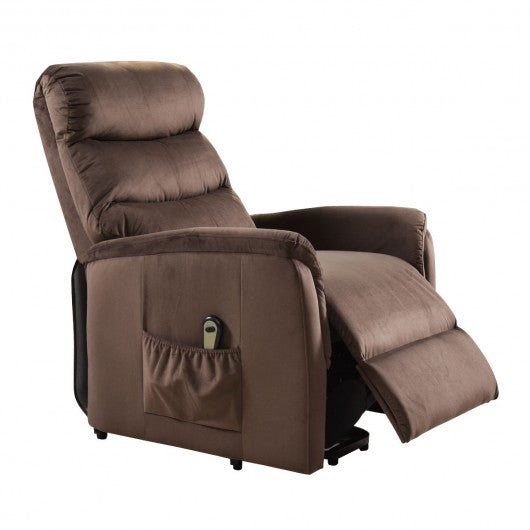 Electric Fabric Lift Chair Recliner and Footrest /w Remote Control