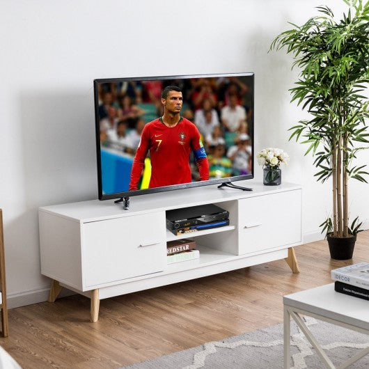 Entertainment Center Console Cabinet TV Stand with 2 Doors