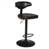 Walnut Bentwood Barstool Height Adjustable Upholstered Swivel Stool